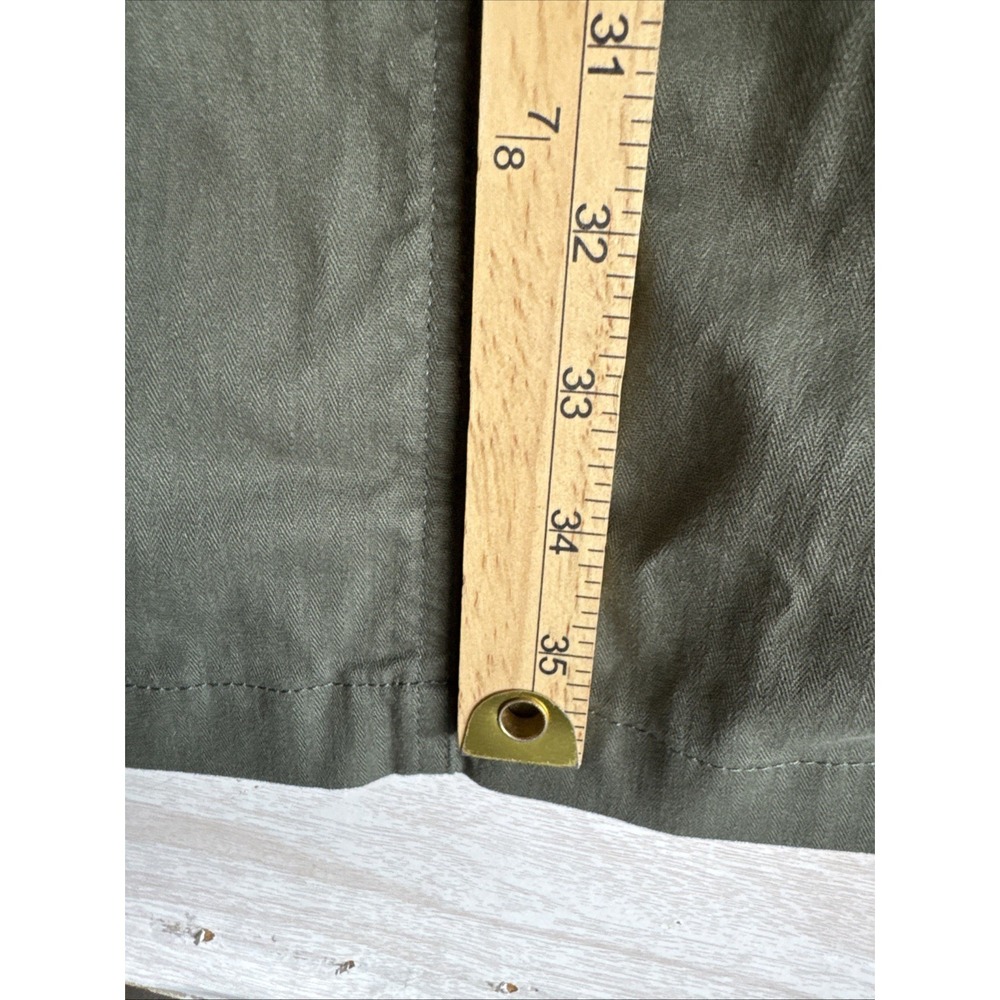 Lee brand Modern- Western Pearl Snap long-sleeve olive green shirt dress SzXL - Picture 6 of 7